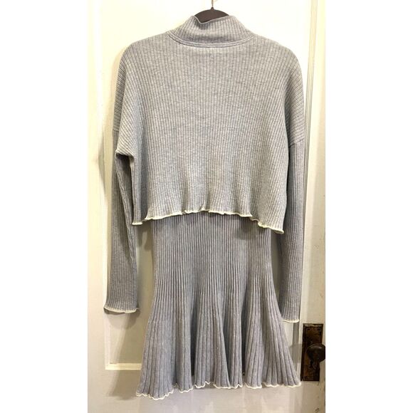 Daily Practice by Anthropologie Gray Pullover Sweater Dress Women's Size Large - Picture 4 of 9